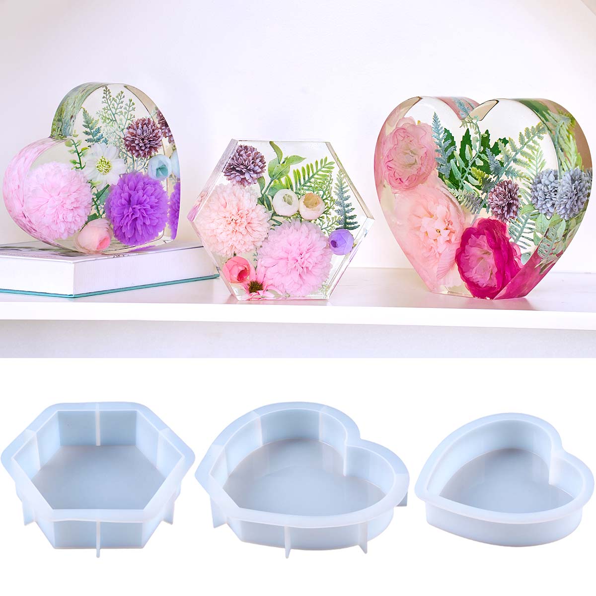 Resin Art Mold - Grote liefde siliconen mal DIY hart