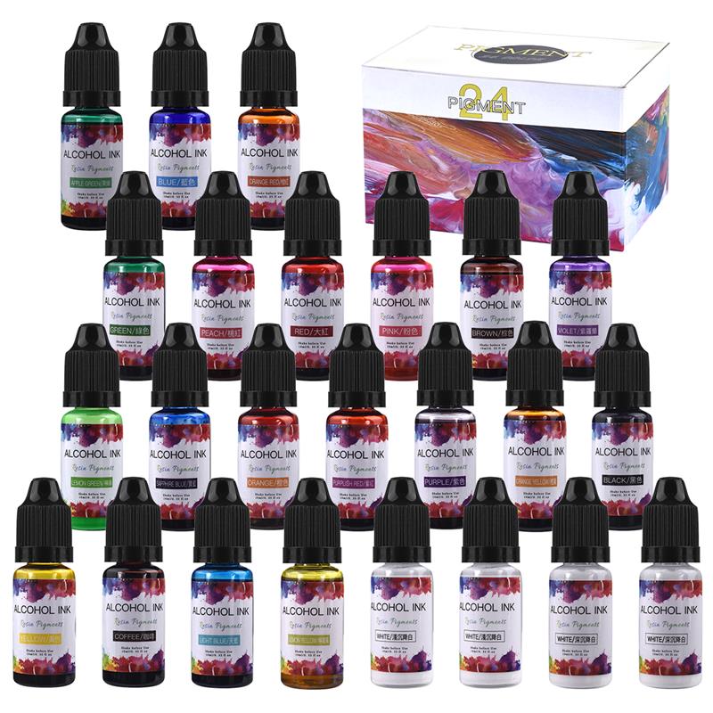 Resin Dye Opaque - 24 Kleur/Set 10Ml Hars Pigment Art