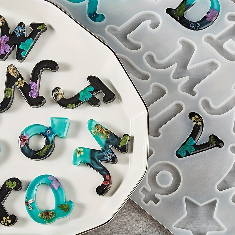 Resin Art Mould - Harsgietmal A-stijl spiegel 26 Engelse letters