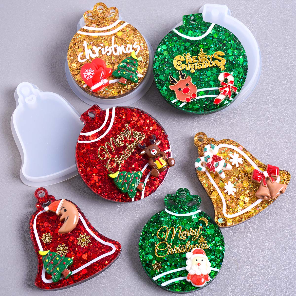 Resin Art Mold - Kerst Tag Hanger Siliconen Mal DIY