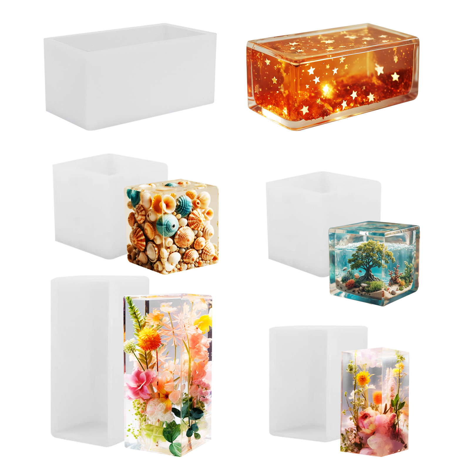 Resin Art Letters - Epoxy gietvorm siliconen mal DIY kubusvormige