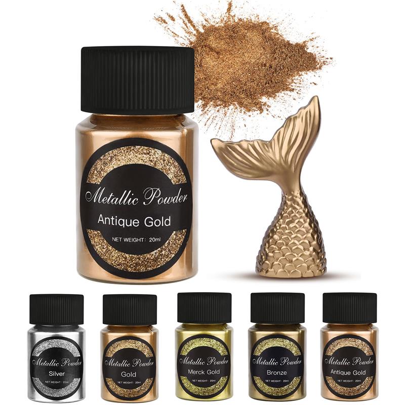 Resin Dye Opaque - 20 ml Shimmer Metallic Goud Zilver