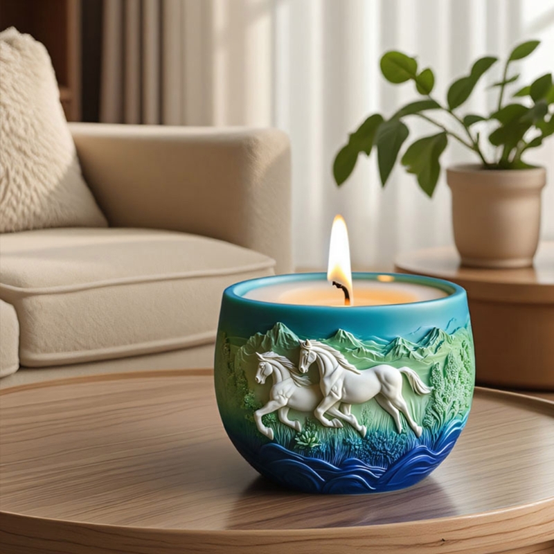 Resin Art Unique Ideas - E1PE Herbruikbare siliconen paardenvorm Siliconen textuur