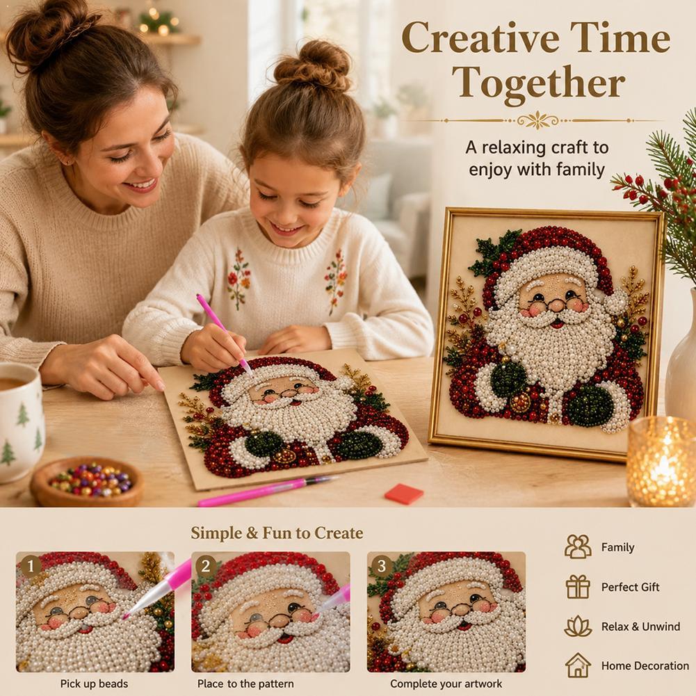 Kerstmis Kerstman Parel Kunst  - Resin Art Wall recensie en prijs