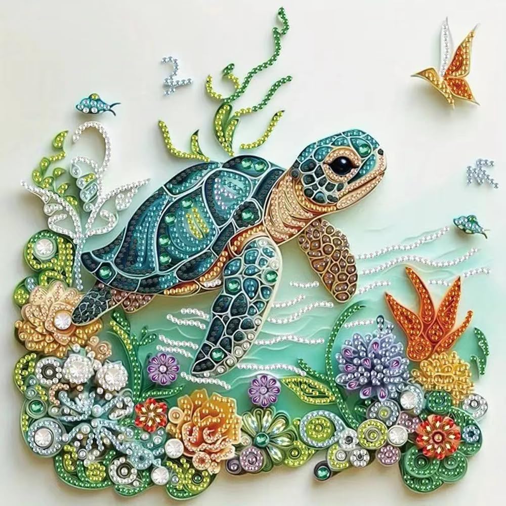 Zeeschildpad Diamant Schilder  - Resin Art Wall recensie en prijs