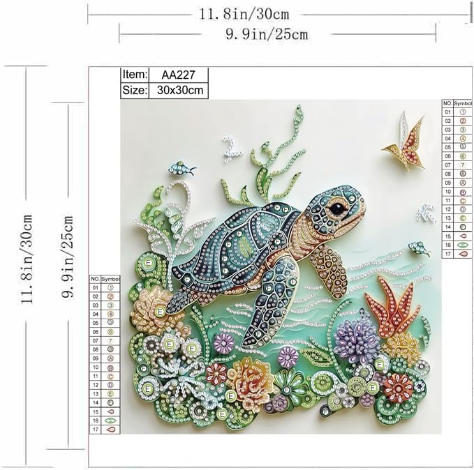 Zeeschildpad Diamant Schilder  - Resin Art Wall recensie en prijs
