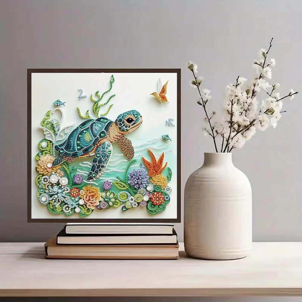 Zeeschildpad Diamant Schilder  - Resin Art Wall recensie en prijs