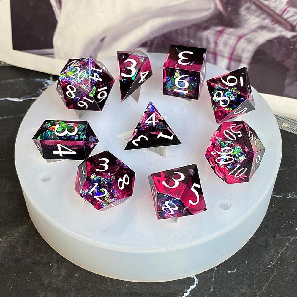 DIY DND scherpe rand dobbelste - Resin Art Mold recensie en prijs