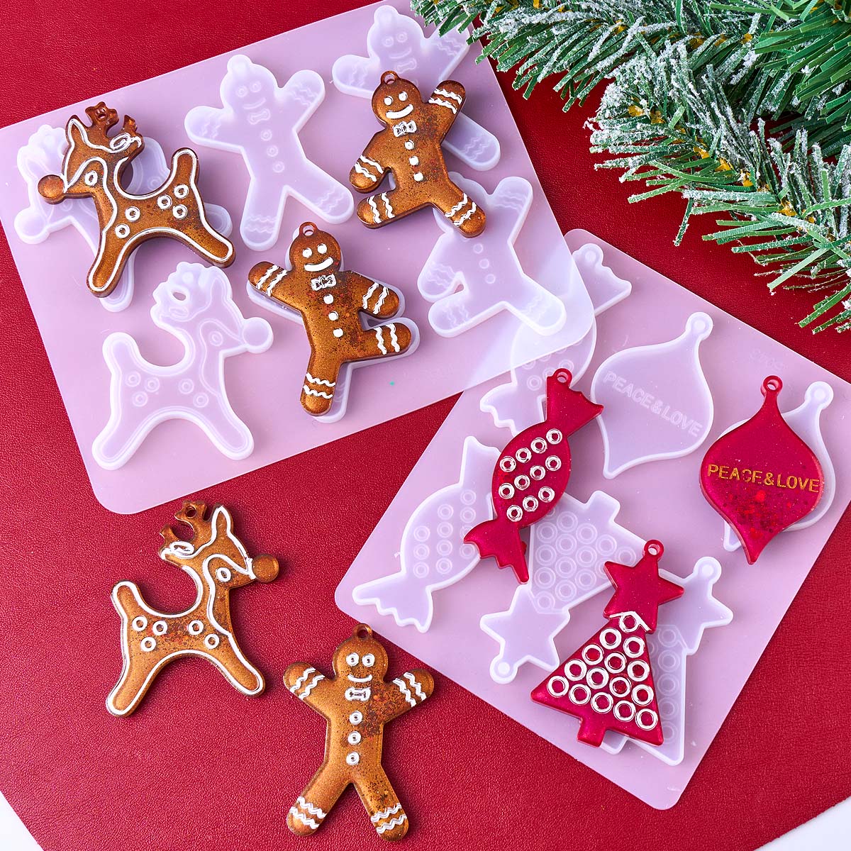 Kerstserie Oorbellen Hanger Si - Resin Art Mold recensie en prijs