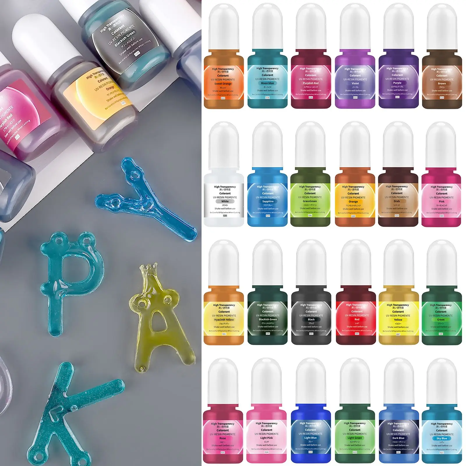 24 Kleuren 5 ml Epoxyhars Pigm - Resin Dye Opaque recensie en prijs