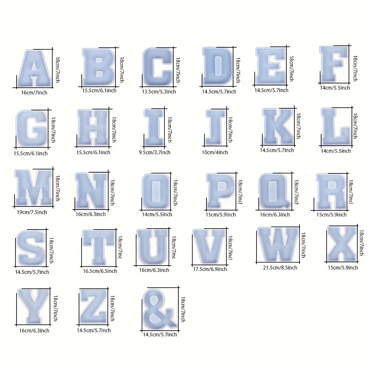 7-inch grote letterharsmal, 3D - Resin Art Mold recensie en prijs
