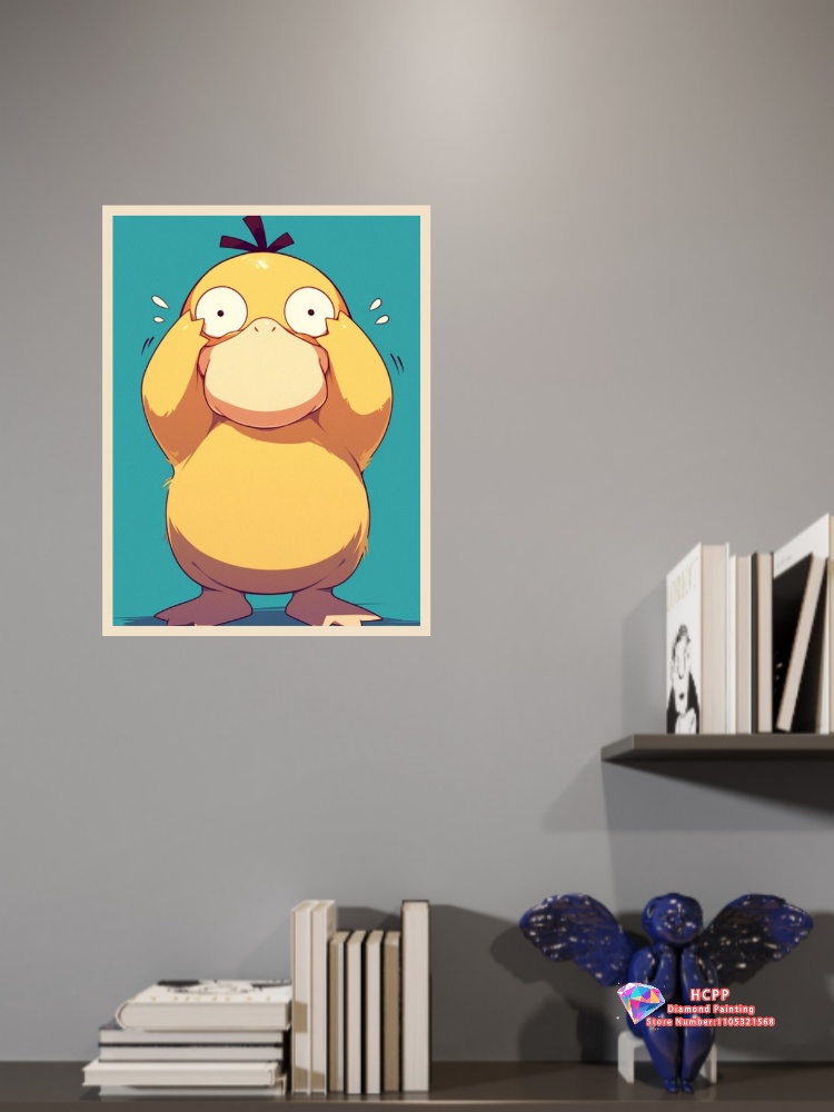 1pc frameloze Psyduck Cartoon  - Resin Art Wall recensie en prijs